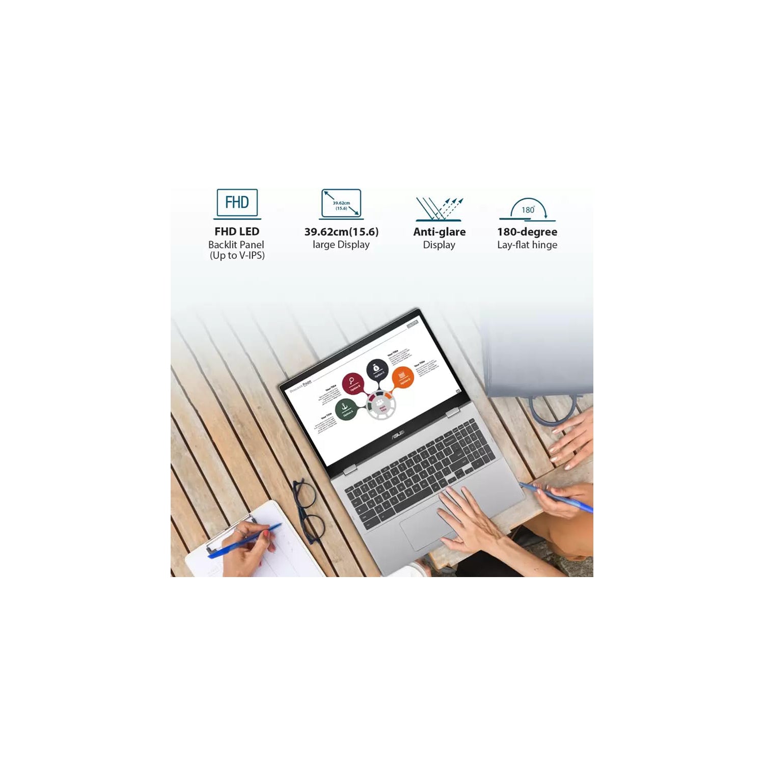ASUS Chromebook Intel Celeron Dual Core N4500 - (8 GB/128 GB eMMC Storage/ChromeOS) CX1500CKA-NJ0395 (15.6 Inch, Silver, 1.80 Kg)