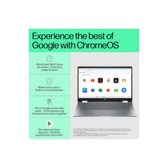 HP Chromebook Plus Intel Core i3 N305 - (8 GB/128 GB/Chrome Plus) 14b-cd0013TU Chromebook  (14 Inch, Meteor Silver, 1.37 Kg)